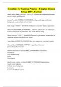 Essentials for Nursing Practice - Chapter 2 Exam Solved 100&percnt; Correct