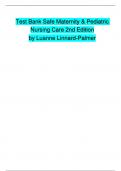 Test Bank Safe Maternity & Pediatric Nursing Care 2nd Edition by Luanne Linnard-Palmer