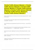 Florida Traffic School, Module 1-7 with 100% correct answers
