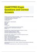 CANFITPRO Exam Questions and Correct Answers 