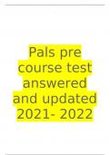 PALS Precourse Test 2022 with complete solution