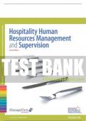Test Bank For ManageFirst: Hospitality Human Resources Management & Supervision 1st Edition All Chapters - 9780133369113