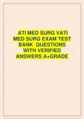ATI MED SURG VATI MED SURG EXAM TEST BANK QUESTIONS WITH VERIFIED ANSWERS A&plus; GRADE