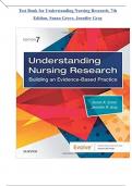 test_bank_for_understanding_nursing_research_7th_edition_susan_grove_jennifer_gray 2023 Complete Study Guide