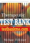 Test Bank For Therapeutic Interviewing: Essential Skills and Contexts of Counseling 1st Edition All Chapters - 9780205529513