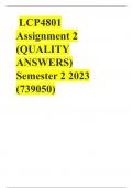 LCP4801 Assignment 2 (QUALITY ANSWERS) Semester 2 2023 (739050)