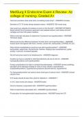 MedSurg II Endocrine Exam 4 Review- A-Z Graded A&plus; &lpar;2023&rpar;