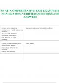 PN ATI COMPREHENSIVE EXIT EXAM WITH NGN 2023 100&percnt; VERIFIED QUESTIONS AND ANSWERS