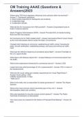 CM Training AAAE &lpar;Questions & Answers&rpar;2023