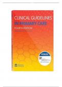 Test Bank For Clinical Guidelines in Primary Care 4th Edition by Amelie Hollier||ISBN-10, 1892418274||ISBN NO-13, 978-1892418272||A+ guide.