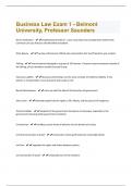 Business Law Exam 1 - Belmont University, Professor Saunders | 115 Questions and Answers 2023 Solved Correctly