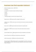 business law final saunders belmont &vert;  127 Questions and Answers&lpar;A&plus; Solution guide&rpar;