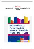 latest on TEST BANK VARCAROLIS OF PSYCHIATRIC MENTAL HEALTH 3 RD EDITION
