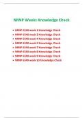 NRNP 6540 week 1,3,4,5,7,8,9,10 Knowledge Check, Question And Answers. Walden University.