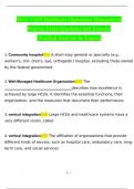 WGU C429 Healthcare Operations Management Practice Exam Questions and Answers 2022&sol;2023