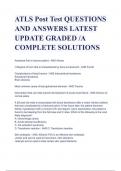ATLS Post Test QUESTIONS AND ANSWERS LATEST UPDATE GRADED /A COMPLETE SOLUTIONS