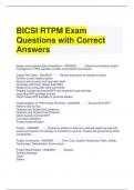 BICSI RTPM Exam Questions with Correct Answers