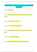 BYUI BIO181 Unit 1 Ecology Latest 2023 Rated A&plus;