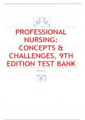 Test Bank Professional Nursing Concepts & Challenges, 9th Edition, Beth Black solved with complete solution (RATED A+)