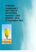FOR2608 Assignment 2 (DETAILED ANSWERS) Semester 2 2023 (820483) - DUE 15 September 2023.