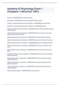 Anatomy & Physiology Exam 1 &lpar;Chapters 1-4&rpar;Correct 100&percnt;