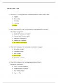 MGT 420 Topic 1 Quiz plus Quiz Study Guide
