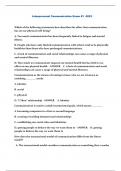 Interpersonal Communication Exam &num;1 -2023