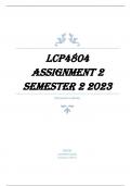 LCP4804 Assignment 2 Semester 2 2023