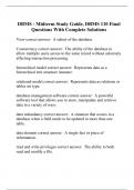 DBMS - Midterm Study Guide, DBMS 110 Final Questions With Complete Solutions