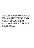 COACH APPROACH YMCA EXAM &sol; QUESTIONS AND VERIFIED ANSWERS 2023&sol;2024 &sol;ALL CORRECT GRADED A&plus;&period; 