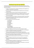 Questions for test and exam OWS3A11