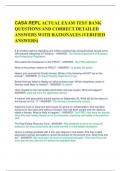 CASA REPL ACTUAL EXAM TEST BANK QUESTIONS AND CORRECT DETAILED ANSWERS WITH RATIONALES &lpar;VERIFIED ANSWERS&rpar; 