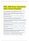 EEC 3404 Exam Questions with Correct Answers