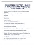 GERIATRICS CHAPTER 1-5 AND  8 (QUESTIONS AND ANSWERS)  2023-2024 EXAM