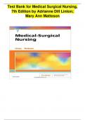 Test Bank for Medical Surgical Nursing&comma; 7th Edition by Adrianne Dill Linton&semi; Mary Ann Matteson&vert; Test Bank 100&percnt; Veri&filig;ed Answers