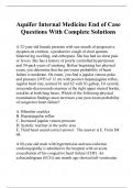Aquifer Internal Medicine End of Case Questions With Complete Solutions