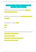 Ryanair Initial Topic 3 Questions and Answers 100&percnt; Verified