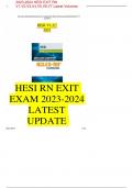 HESI RN EXIT EXAM 2023-2024 LATEST UPDATE [GURANTEED]TEST BANK