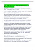 Nursing 490 Exam Questions with 100&percnt; Correct Answers 