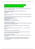 NURS 490 Final Exam Part 1 Exam Questions with Correct Answers 