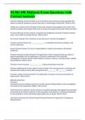 NURS 490 Midterm Exam Questions with Correct Answers 