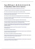 Nurs 490 Exam 3 - 48&comma; 49&comma; 42&comma; 43&comma; 44&comma; 23&comma; 30&comma; 31 Questions with Correct Answers 