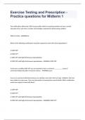 CSEP CEP Exercise Testing and Prescription - Practice questions for Midterm 1&period;2023