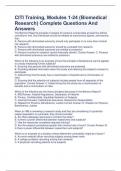 CITI Training, Modules 1-24 (Biomedical Research) Complete Questions And Answers