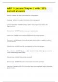 A&P 1 Lecture Chapter 1 with 100&percnt; correct answers
