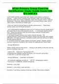 AFAA Primary Group Exercise Certification Study Guide Exam&sol;160 Q&rsquo;s and A&rsquo;s