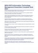 WGU-D075-Information Technology Management Essentials Complete Quiz 2023