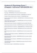 Anatomy & Physiology Exam 1 &lpar;Chapters 1-4&rpar;Correct 100&percnt;&lpar;RATED A&plus;&rpar;