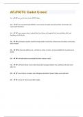 AFJROTC Cadet Creed Questions  With Correct Answers Graded A+