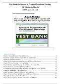 Test Bank for Success in Practical Vocational Nursing 9th Edition by Knecht &lpar;All Chapters Covered&rpar;